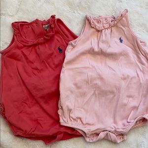 Ralph Lauren Pink Rompers 6M